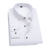 Business Formal Wear Men's Shirt Professional Wedding Best Man Non-ironing Pure White